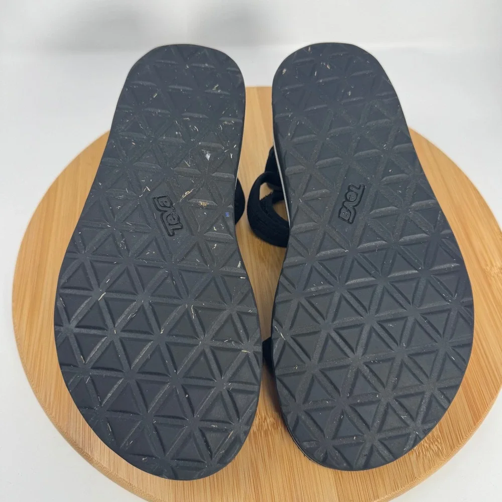 Teva Flatform Universal Mesh Print Black Platform Sandals 1102451 Womens 7 - Picture 7 of 11